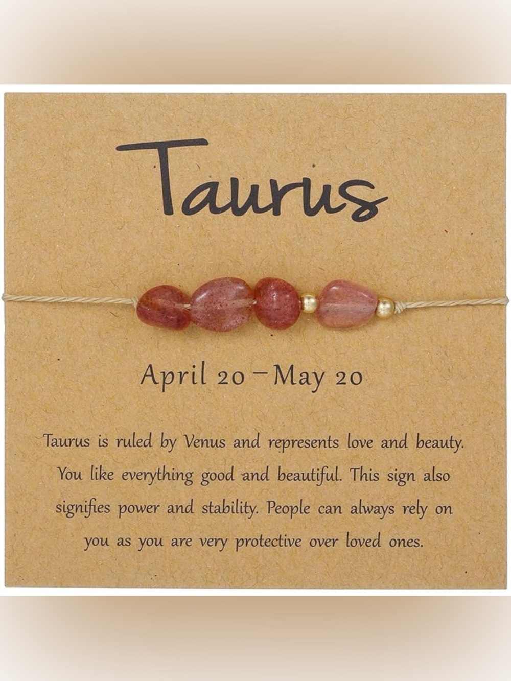 Taurus Zodiac Beaded Bracelet ♉️